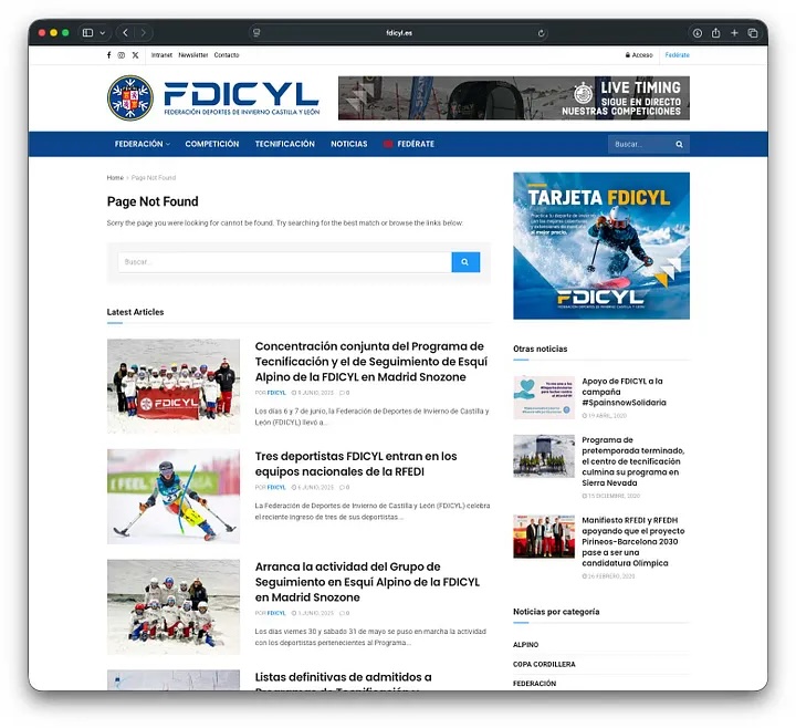 Primera renovación de FDICYL basada en JNews.